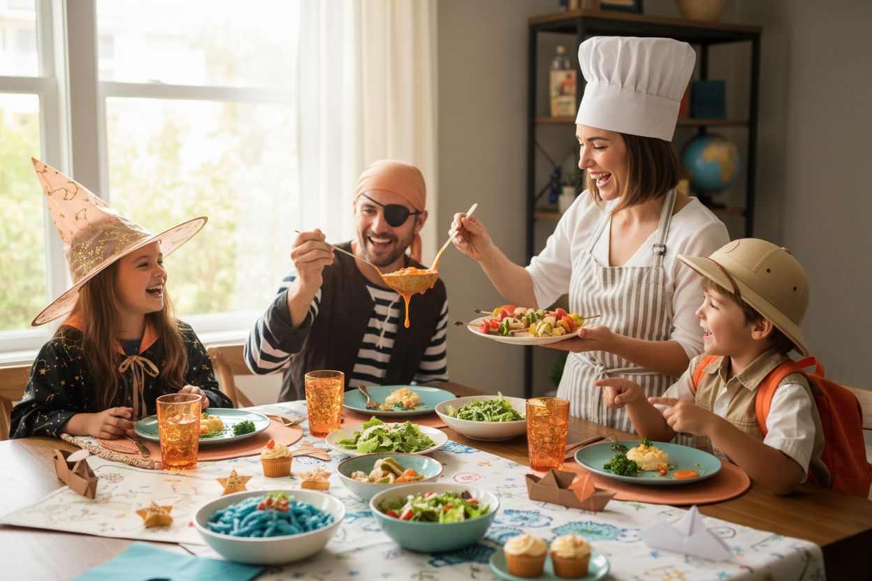 family dinner dress up themes Quaran-themed' dinners help family cope with staying home