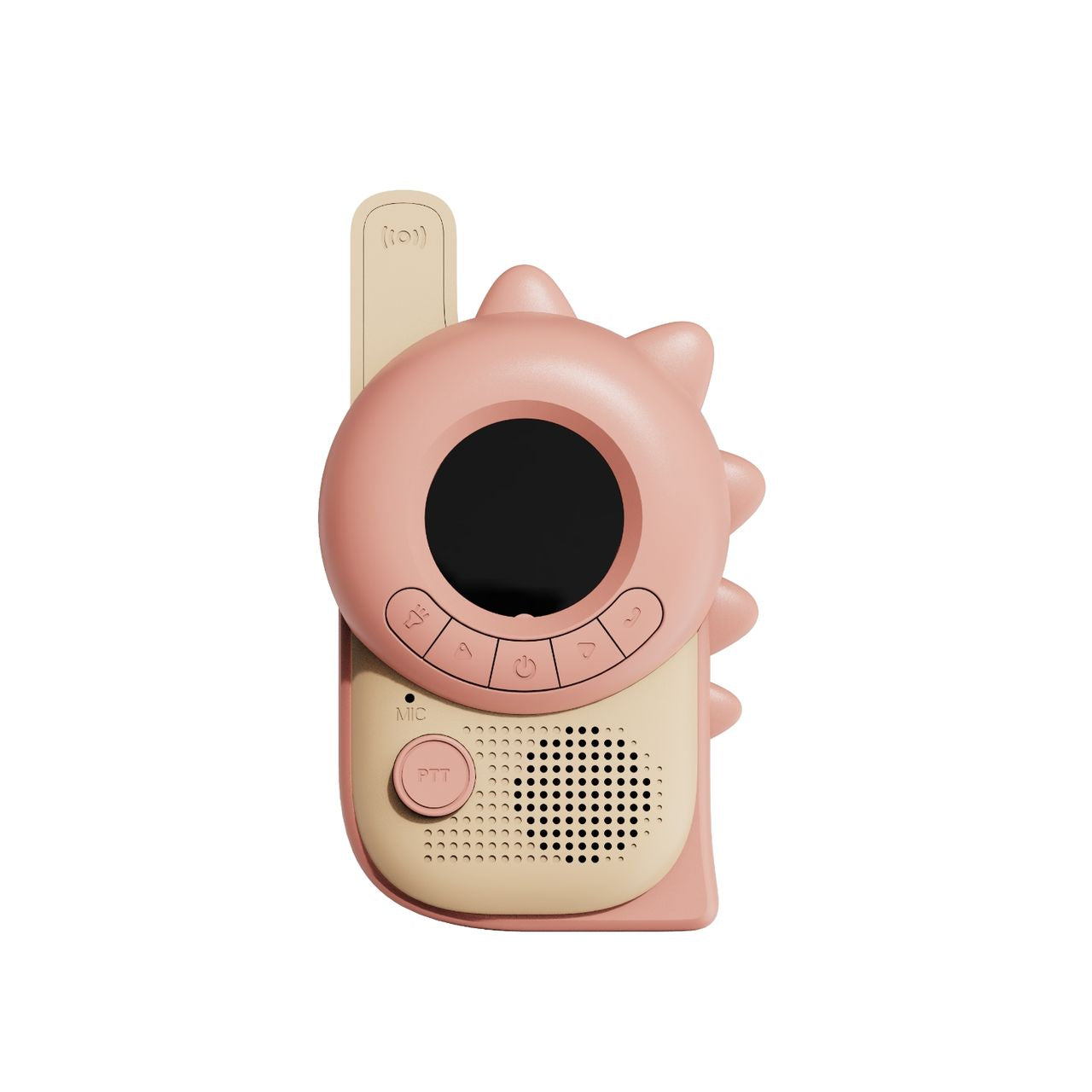 dino pink walkie talkie, front side