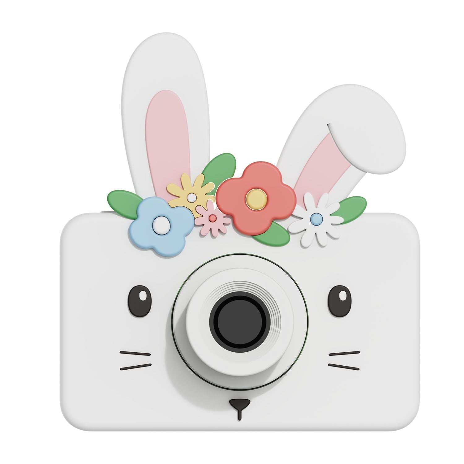 Zoo friends rabbit flower digital kids camera, front side
