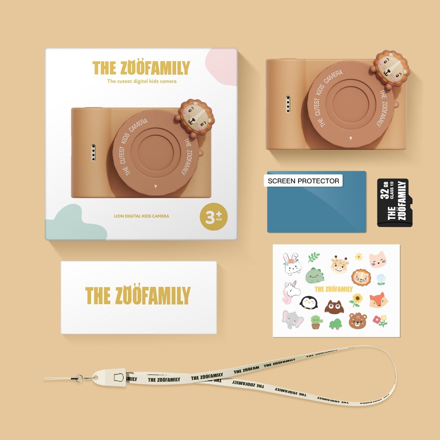 packaging of urban zoo lion digital kids camera