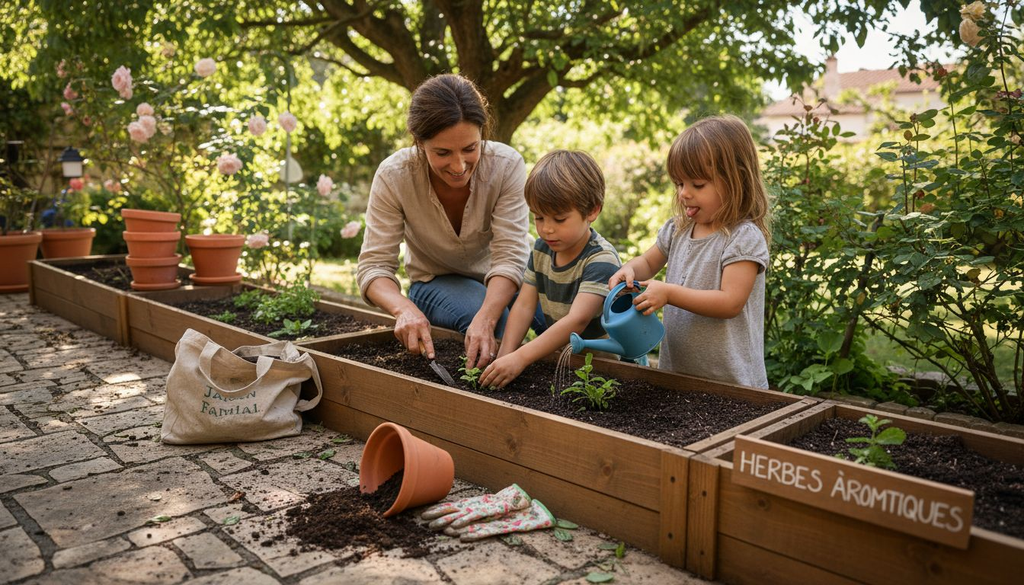 Cultiver aromates avec enfants : jardiner en famille facilement