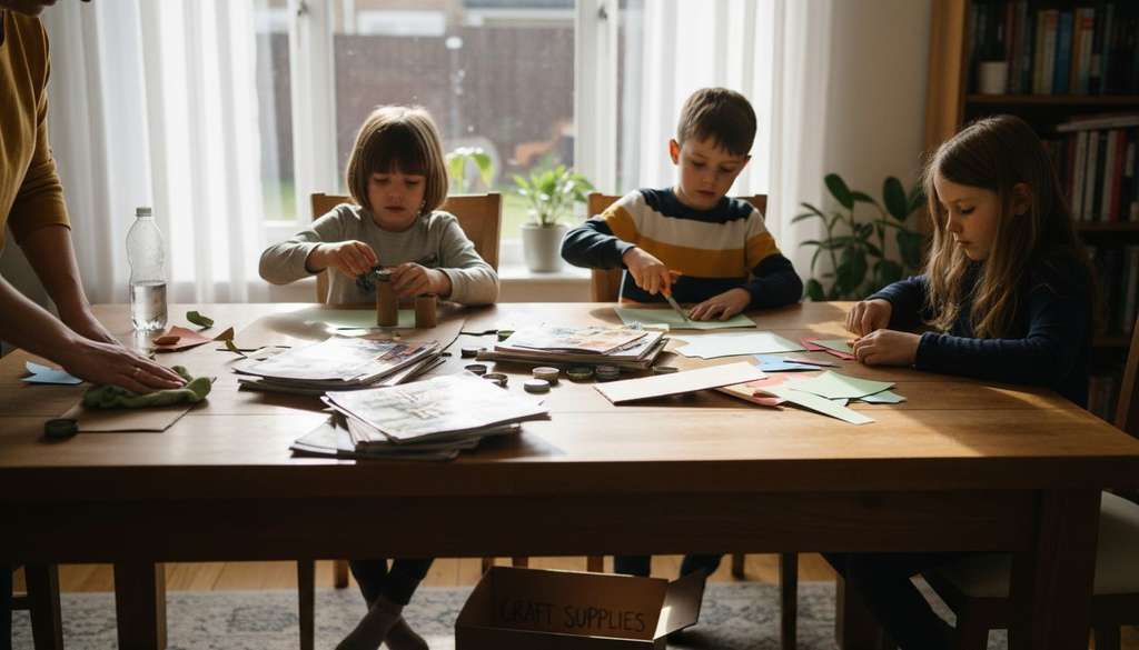 Collage Art Using Recycled Materials for Kids' Nature Fun