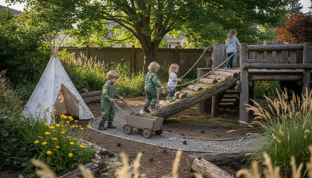 Natural outdoor play area ideas to inspire kids in 2026