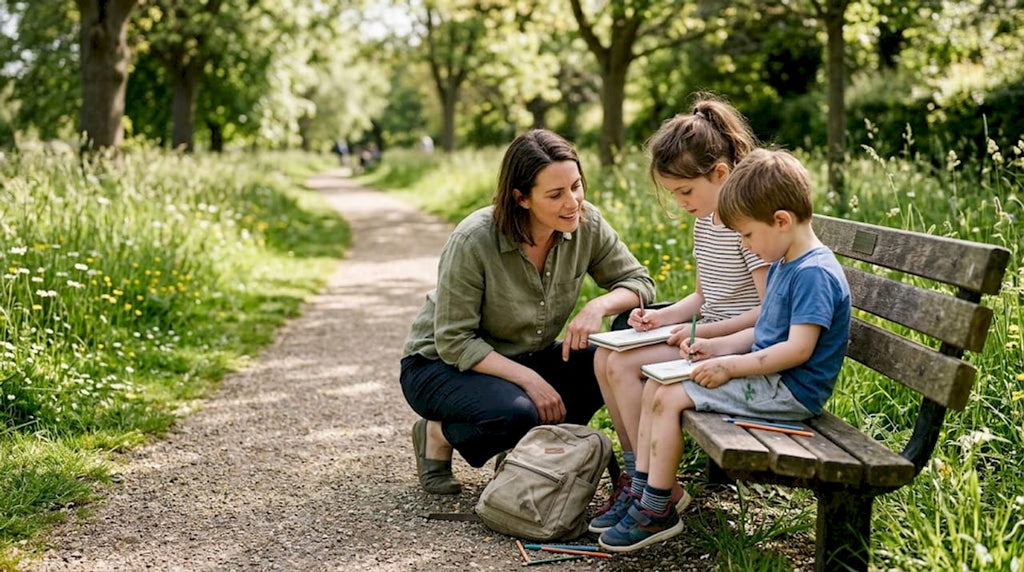 Initiez vos enfants au sketch nature lors de promenades