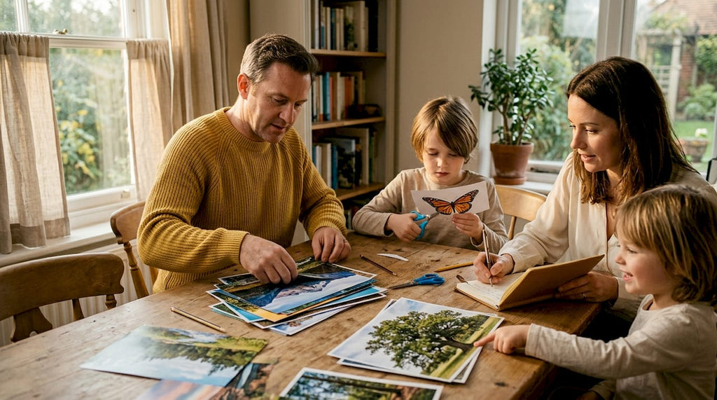 Create family nature photo albums to inspire kids
