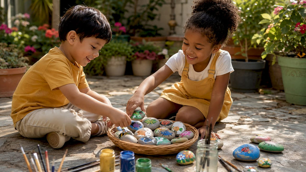 Story stones for creativity: 10 ideas for kids