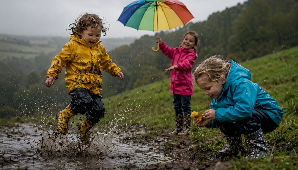 Rainy day outdoor play: ideas for kids in the UK
