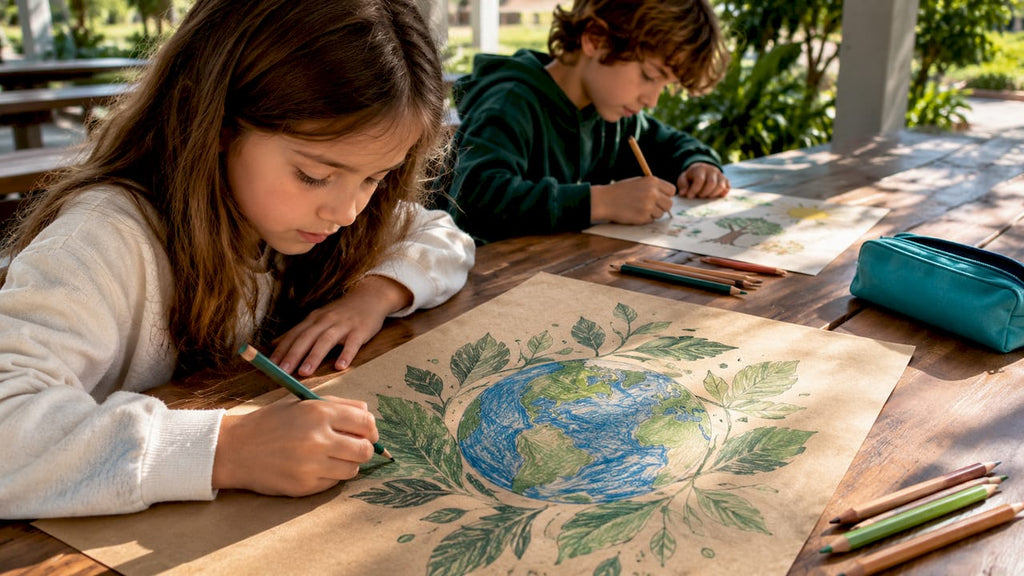 Five 10–30 minute eco drawings for parents & teachers + Thezoofamily
