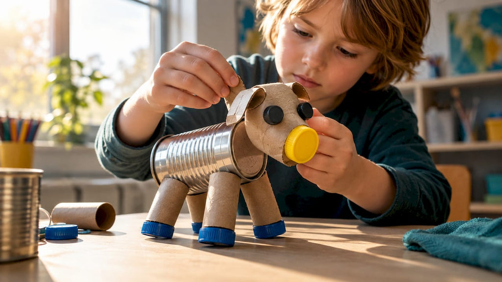 12 Recycled Art Projects for Parents & Teachers (Timed, Safe, Learning)