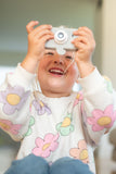 odalelephant digital kids camera, child is laughing while taking pictures