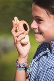 odalzoo walkie talkie fox, child is holding the walkie talkie while having fun