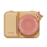 odalzoo print fox digital kids camera, front view with lenscover