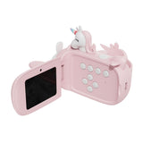 odaldigital kids zoo video unicorn, back side view, open screen and buttons