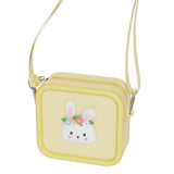 odalrabbit flower silicon bag, front side view, shoulder strap