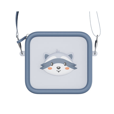 silicon bag racoon, front view