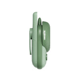 odaldino green walkie talkie, side view with logo