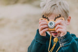 odaldigital kids camera with brown dear sleeve and necklace