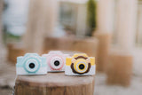 odaldigital kids camera jungle dinosaur collection yellow pink mintgreen