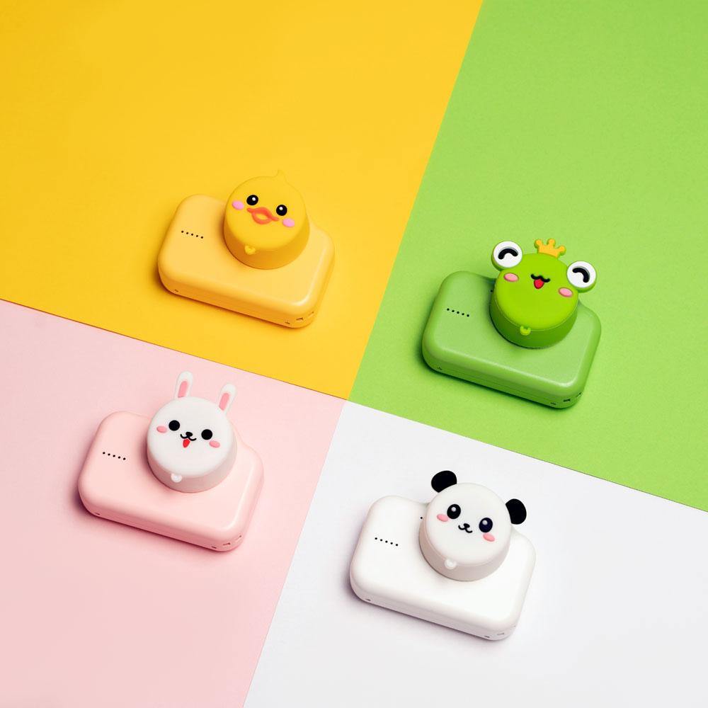 digital kids camera cartoon collection colors yellow green black white pink