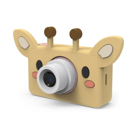 Kids digital camera in beige colored giraffe design 