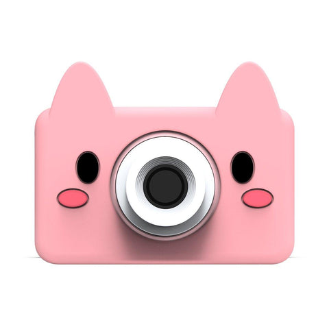 pink pig digital kids camera animal sleeve frontside